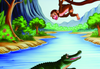 The monkey and the crocodile - panchatantra story