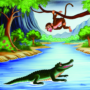 The monkey and the crocodile - panchatantra story